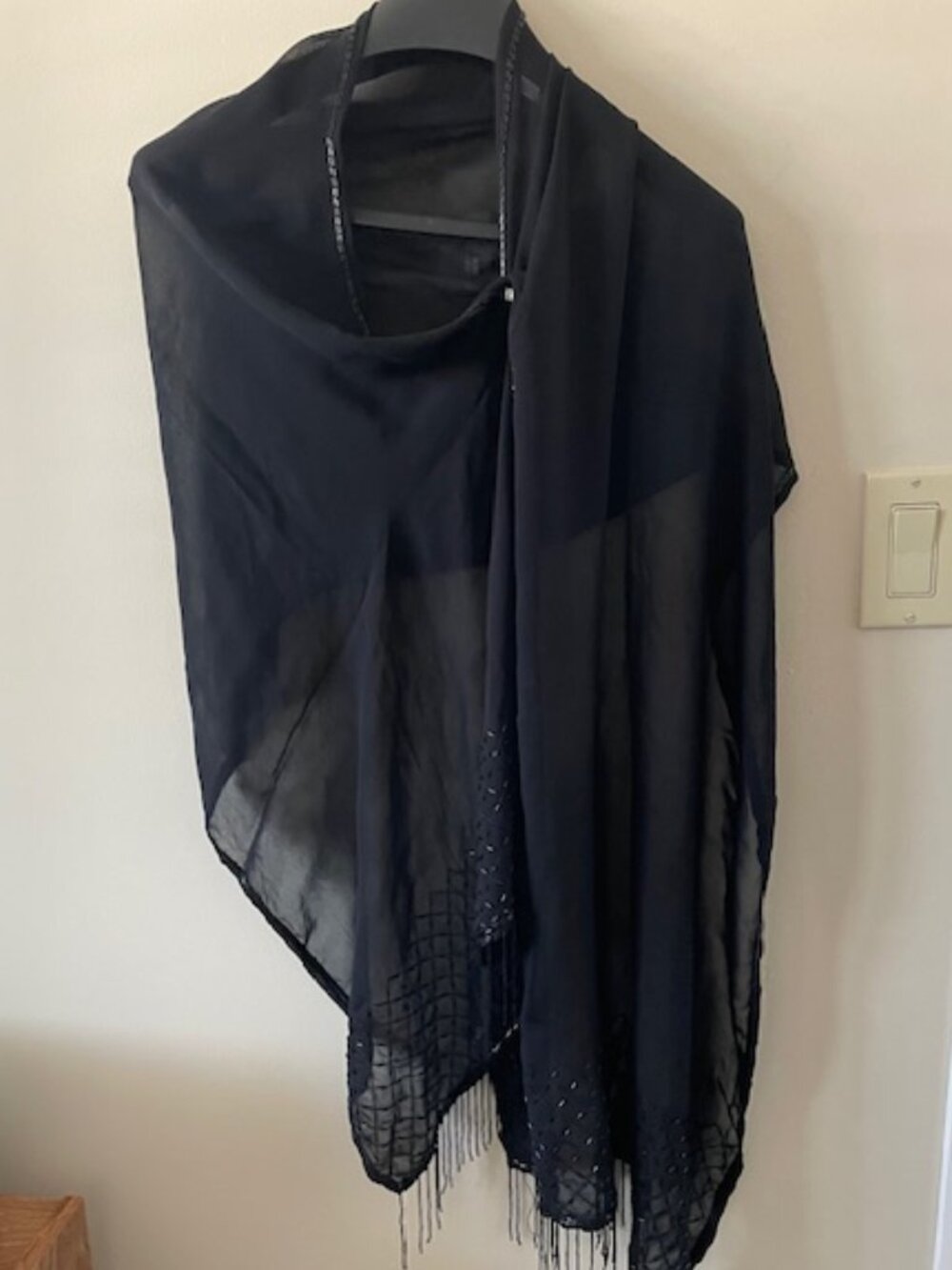 Scarf/Shawl – Sheer (semi) Black Elegance